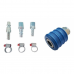 Kit Conexões Compressor Pneumático 1/4 Engate Espigão Pino